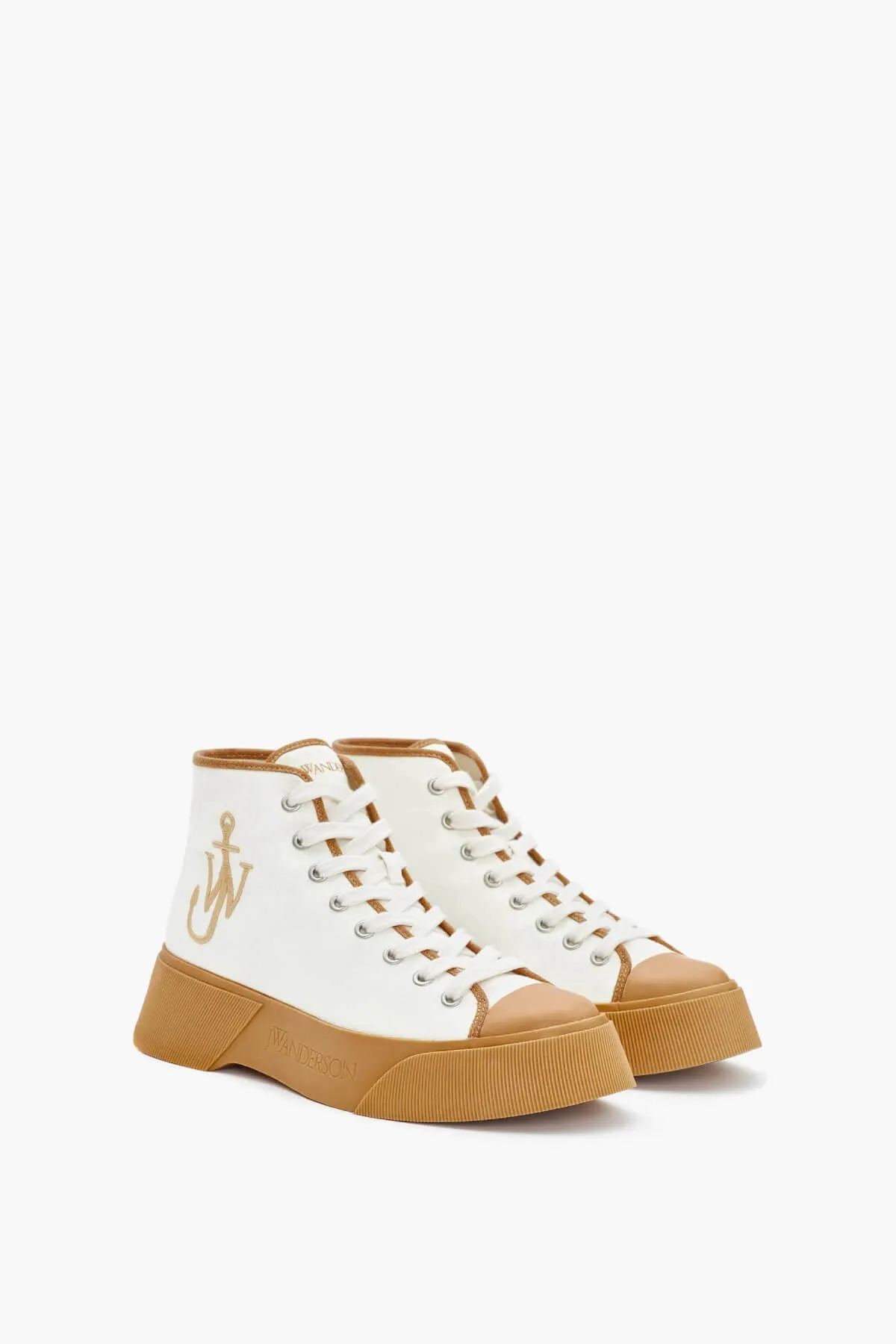 JW Anderson High Top Sneaker - Beige/ Camel