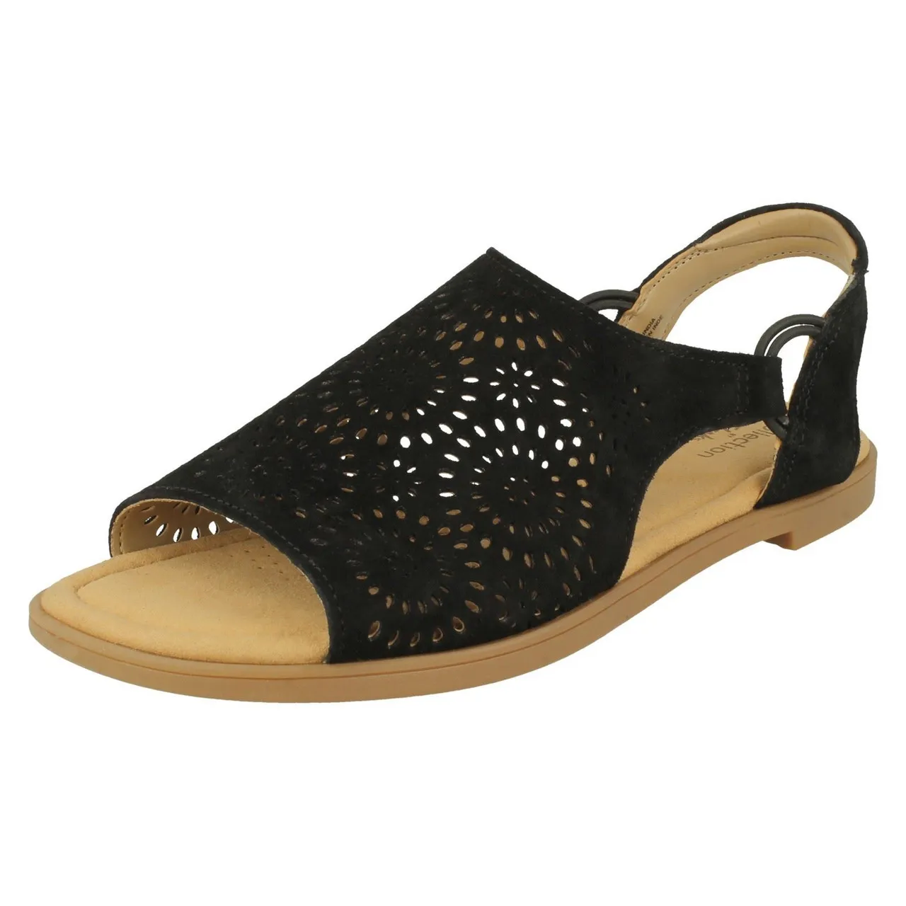 Ladies Clarks Cut Out Detailed Sandals Reyna Swirl