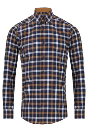 Long Sleeve Check Shirt - Beige