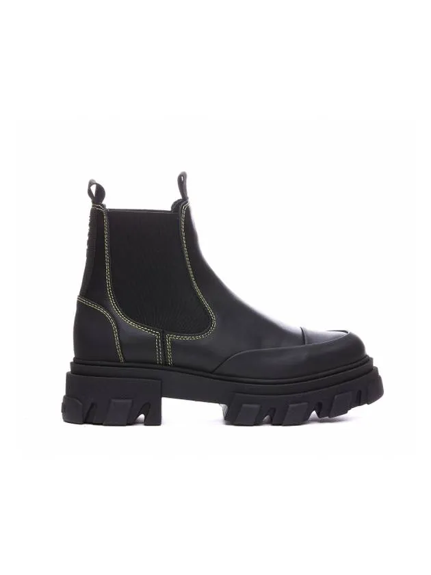 Low Stitch Chelsea Boots Black