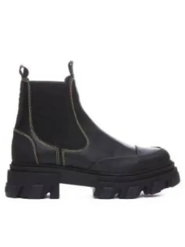 Low Stitch Chelsea Boots Black