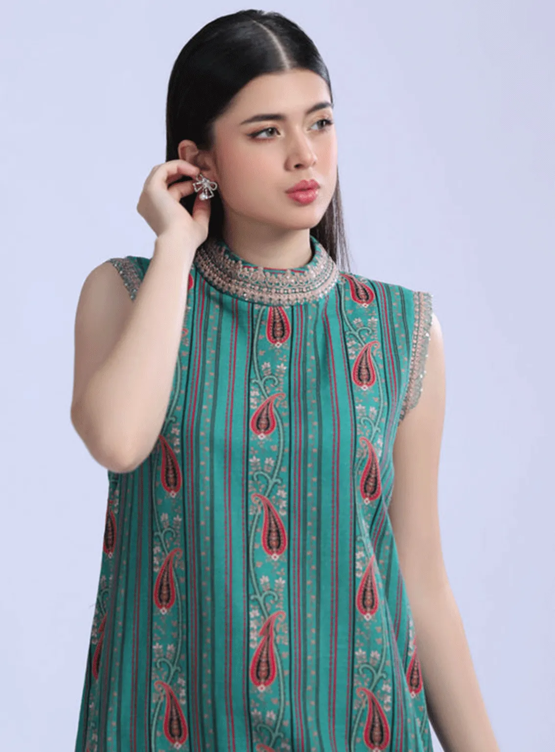 M Basics By Maria B Embroidered Khaddar Unstitched 2 Piece Suit - 6B