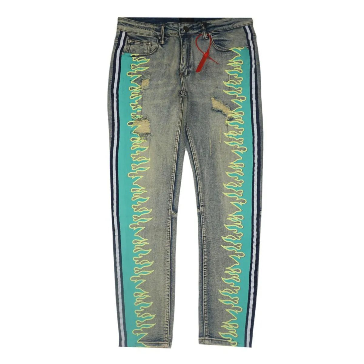 Magma Stripe Jeans (Emerald/Navy) /C6