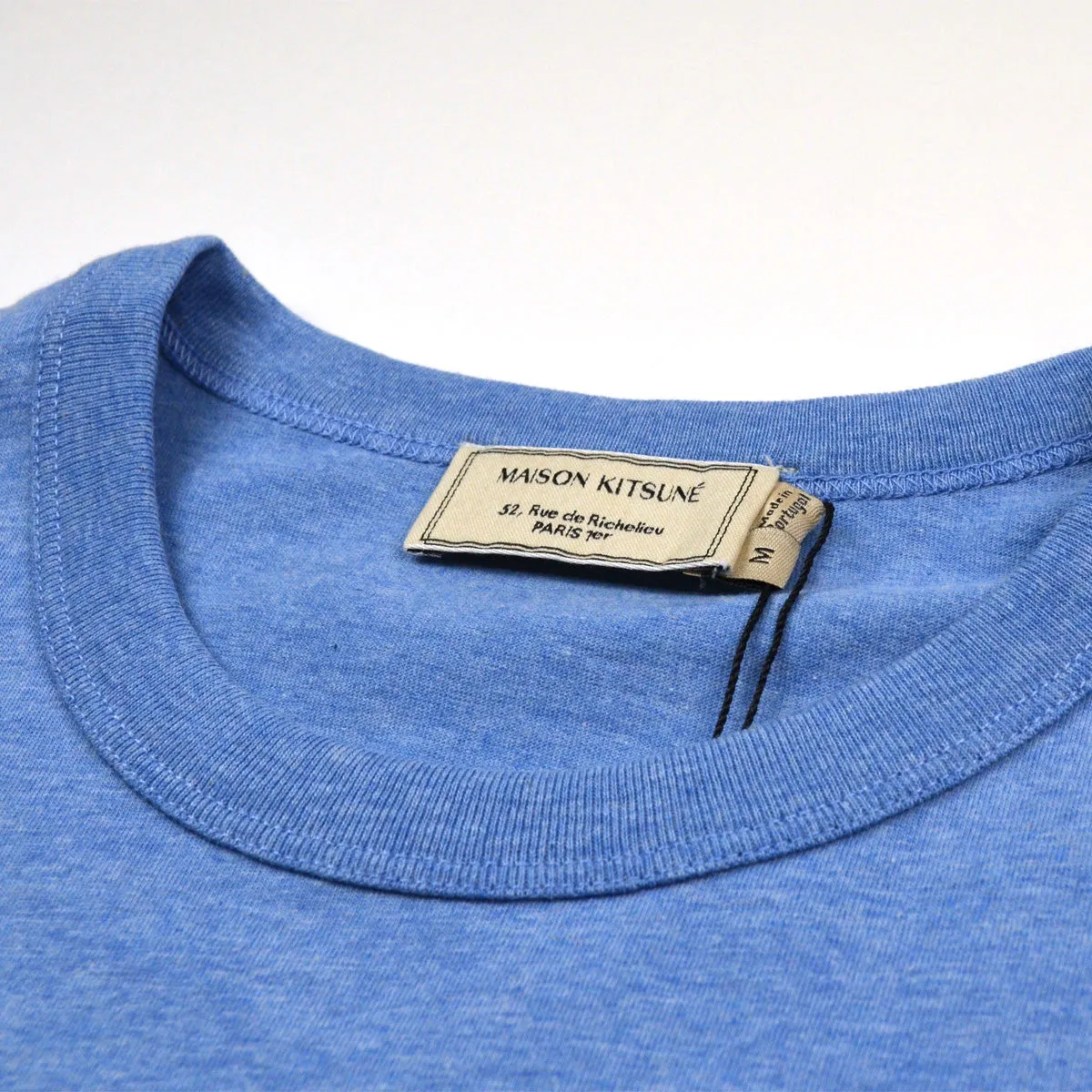 Maison Kitsuné - Parisien T-shirt - Blue Melange