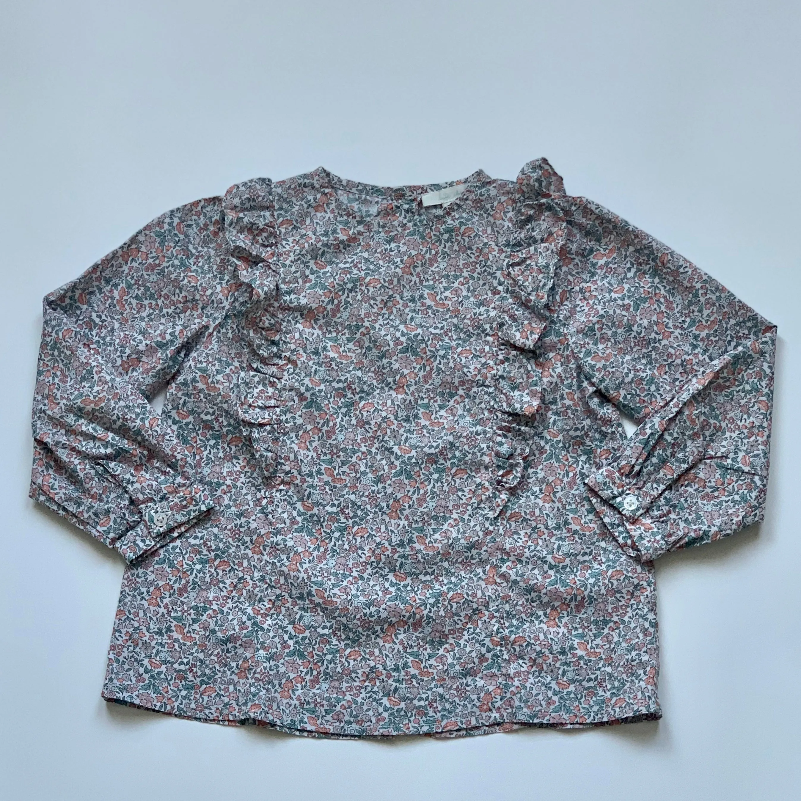 Marie-Chantal Liberty Print Blouse With Ruffle : 4 Years