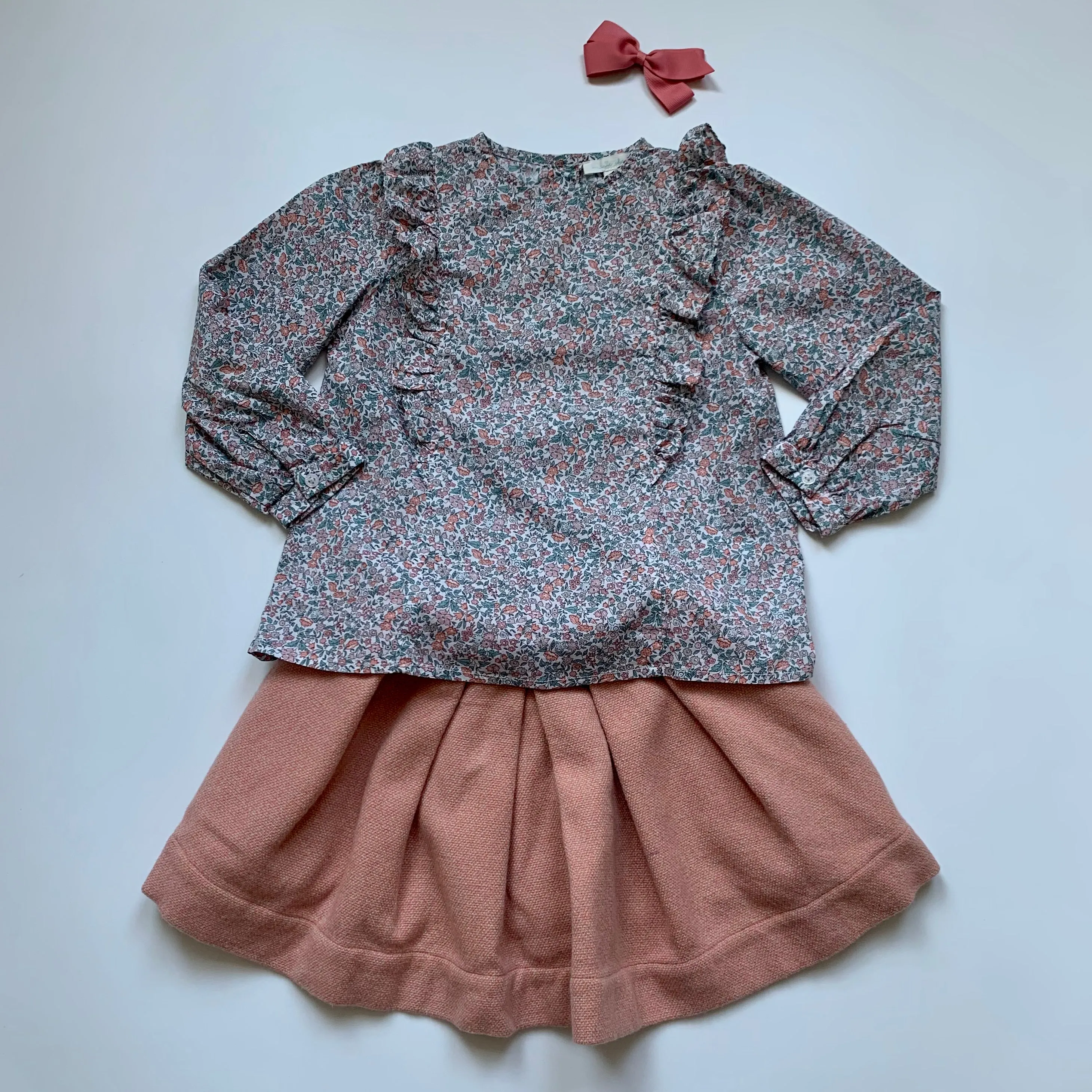 Marie-Chantal Liberty Print Blouse With Ruffle : 4 Years