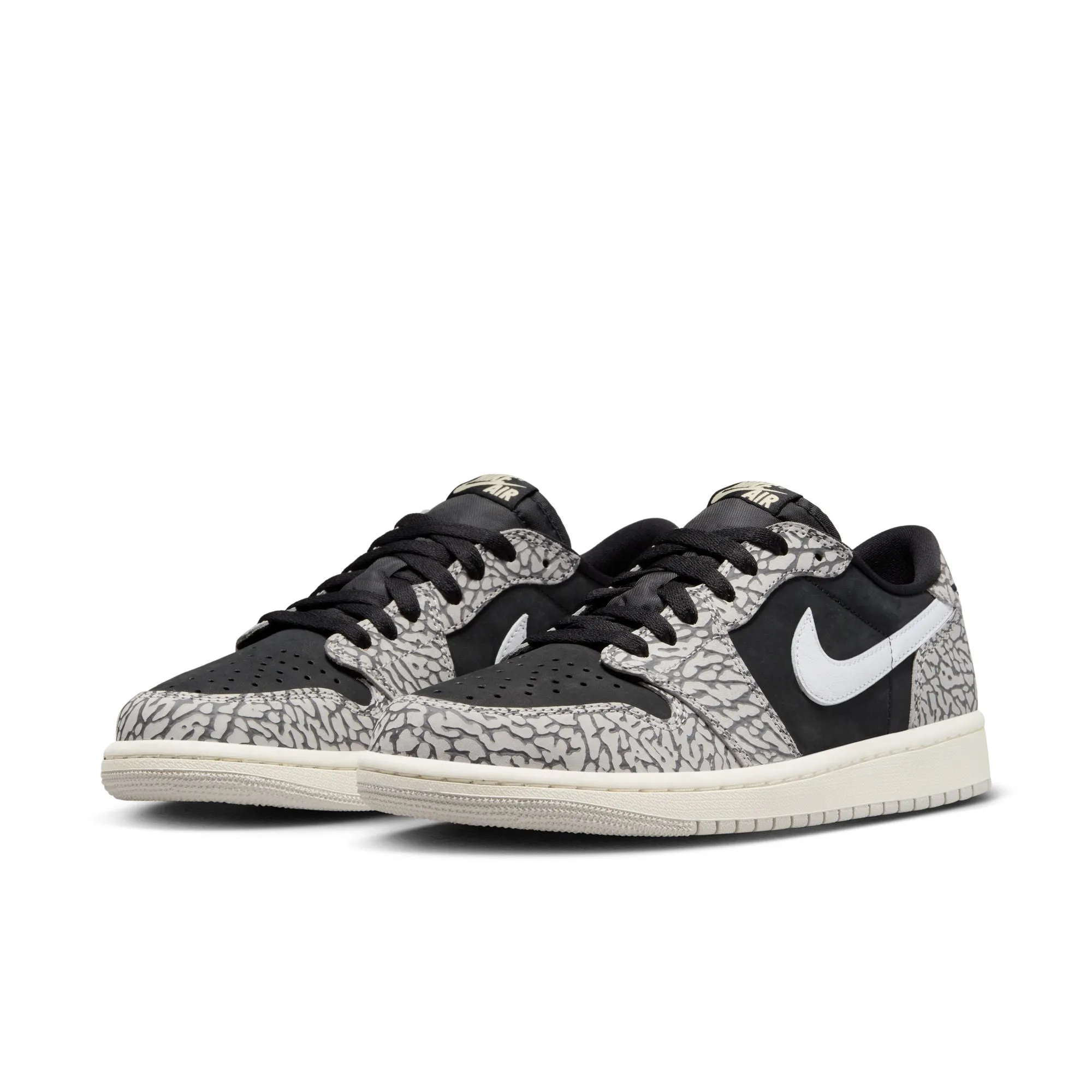 Men's Air Jordan 1 Low OG - BLACK/MUSLIN-TECH GREY-WHITE