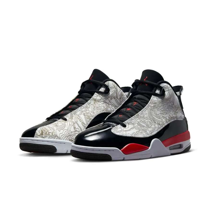 Men's Air Jordan Dub Zero - WHITE/FIRE RED-BLACK