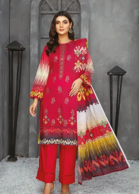 Mizaaj By Aalaya Embroidered Staple Dabi Unstitched 3 Piece Suit - 01