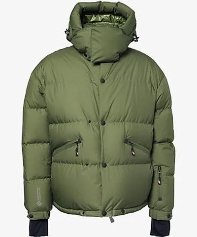 Moncler Mens Medium Green Coraia GORE-TEX padded shell-down jacket