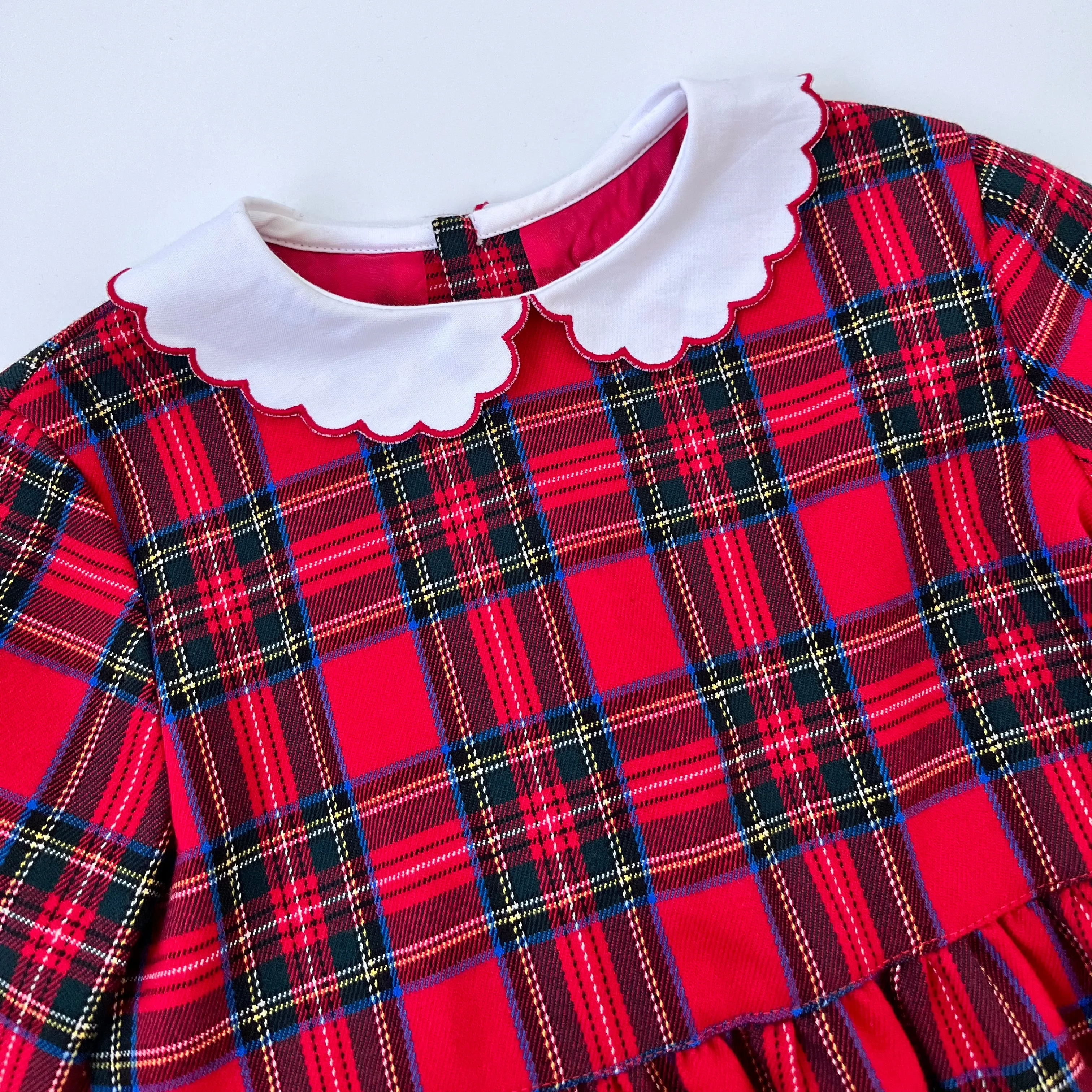 Nicoletta Fanna Red Tartan Wool Dress: 5 Years