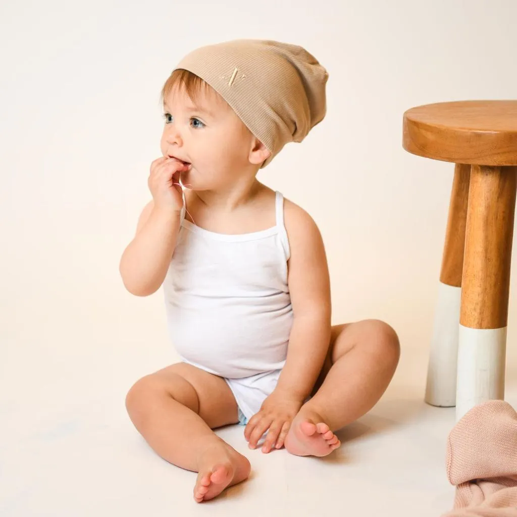 Nicsessories Sand Butter Soft Baby Beanie