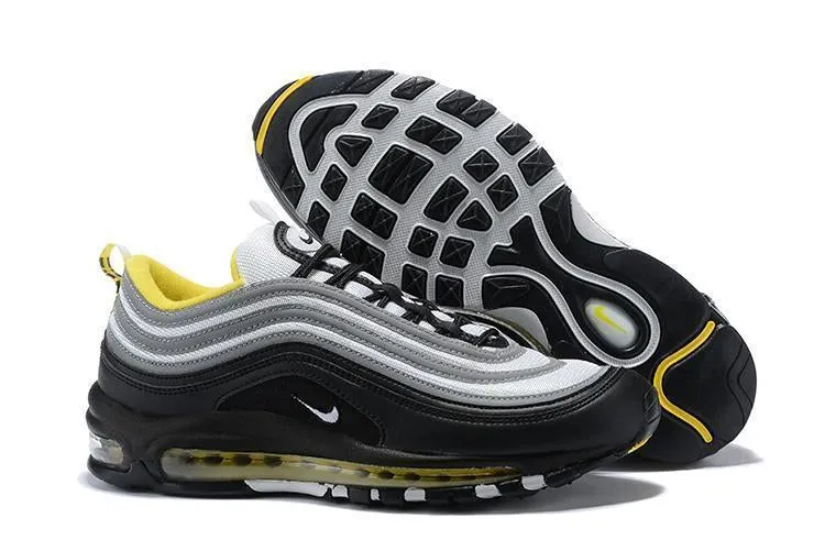 Nike Air Max 97 Black Grey Yellow Shoes Sale Men Size US 7, 8, 8.5, 9, 10, 11