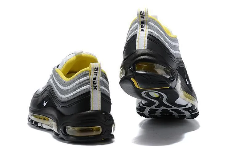 Nike Air Max 97 Black Grey Yellow Shoes Sale Men Size US 7, 8, 8.5, 9, 10, 11