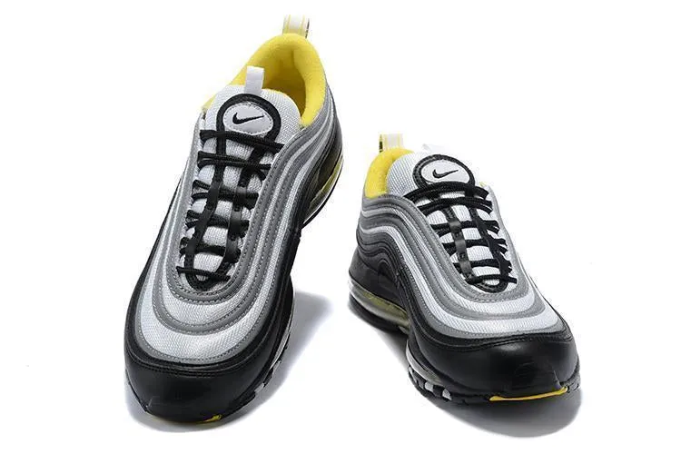 Nike Air Max 97 Black Grey Yellow Shoes Sale Men Size US 7, 8, 8.5, 9, 10, 11