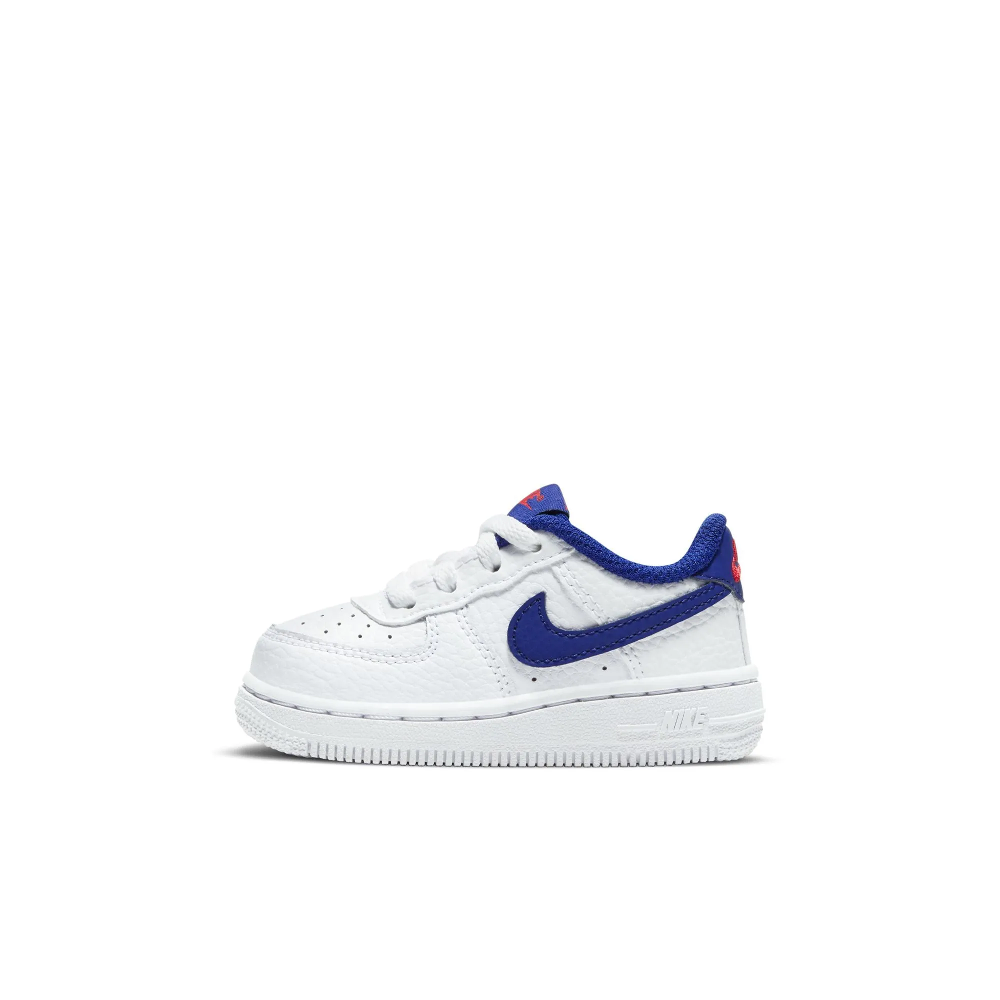 Nike Force 1 (TD) - WHITE/DEEP ROYAL BLUE-UNIVERSITY RED