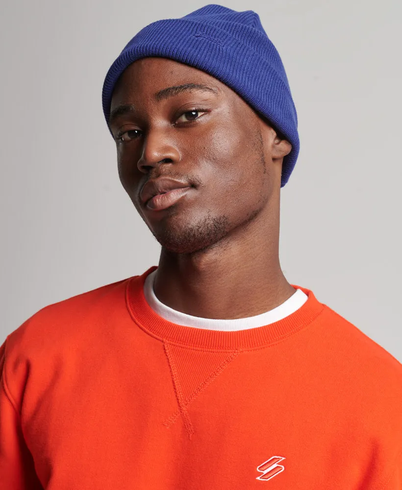 Orange Label Vintage Logo Beanie | Bright Blue Grit