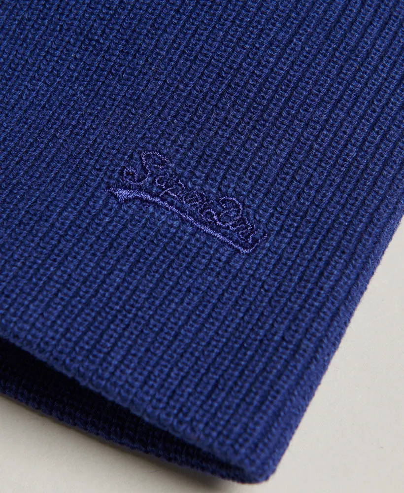 Orange Label Vintage Logo Beanie | Bright Blue Grit