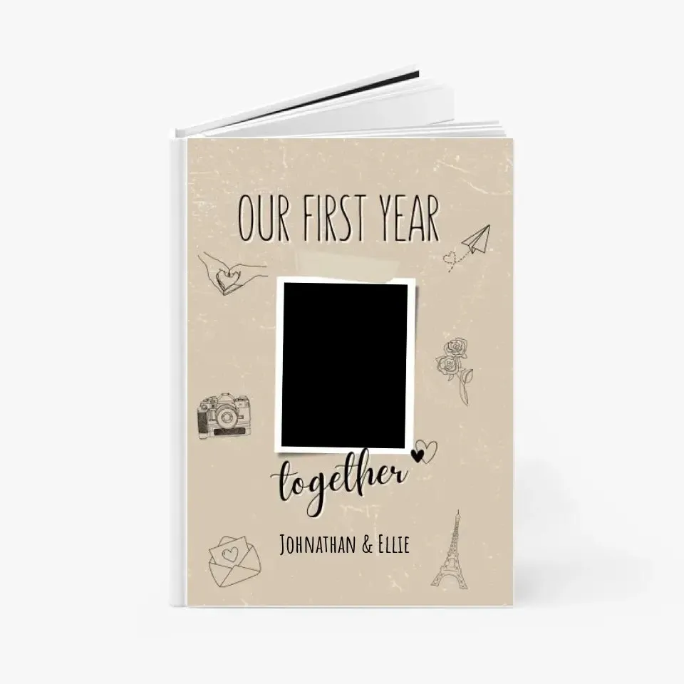 Our First Year Together With Custom Names And Photo Lovebook