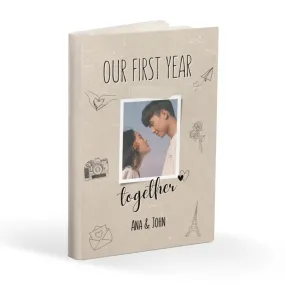 Our First Year Together With Custom Names And Photo Lovebook