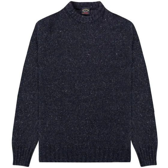 Paul & Shark Speckled Wool Crewneck Knit Navy