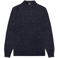 Paul & Shark Speckled Wool Crewneck Knit Navy