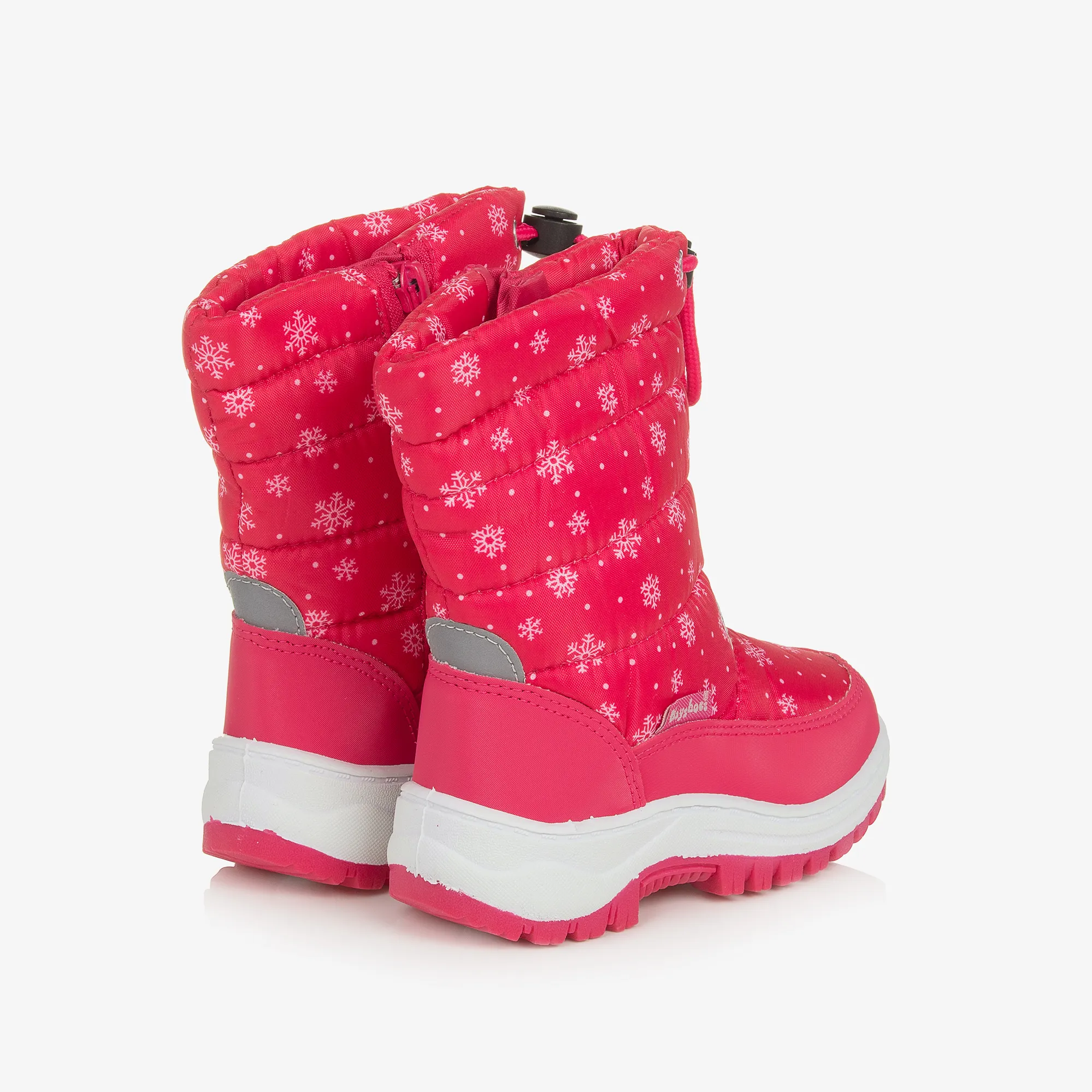 Pink Snowflake Snow Boots