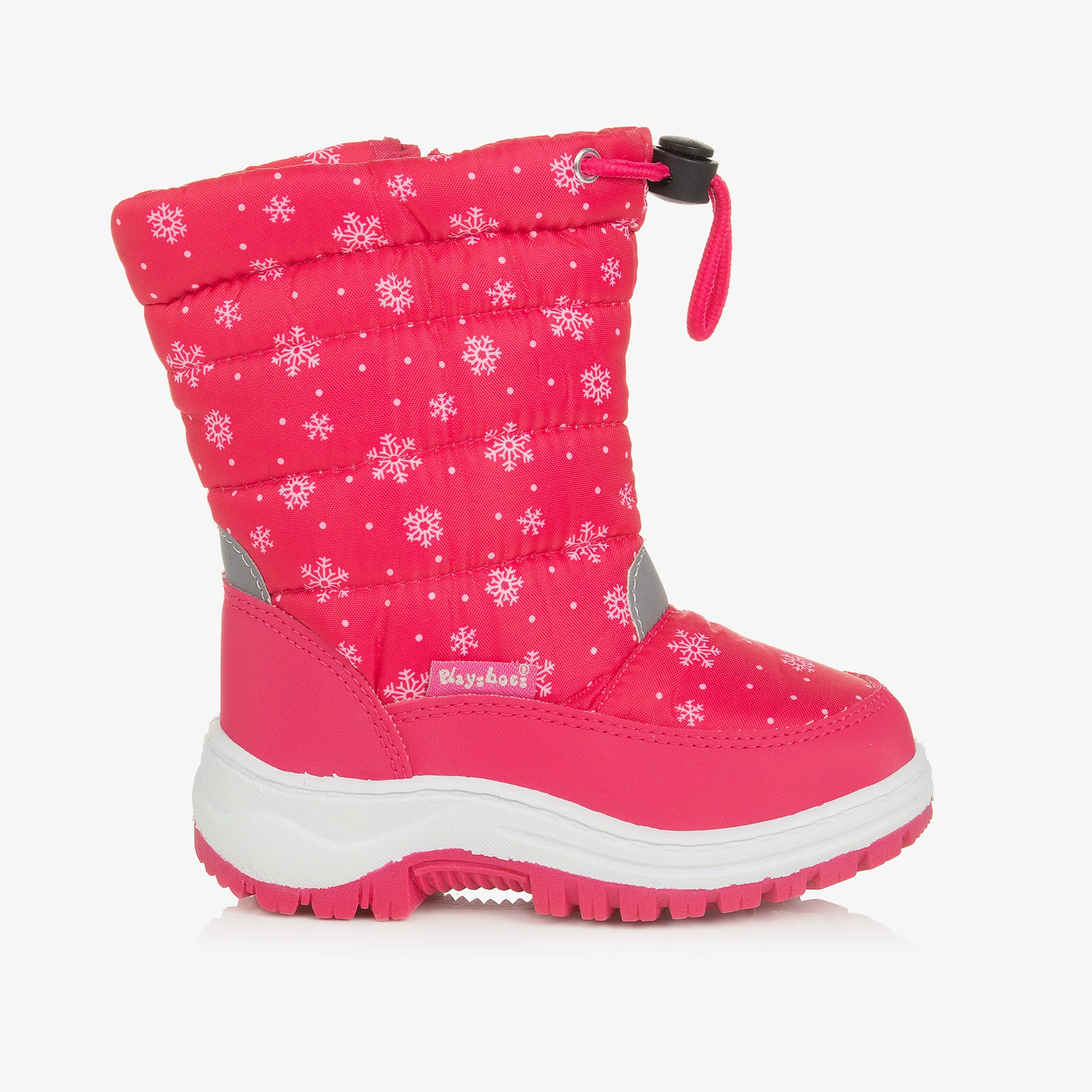 Pink Snowflake Snow Boots