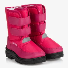 Pink Velcro Snow Boots