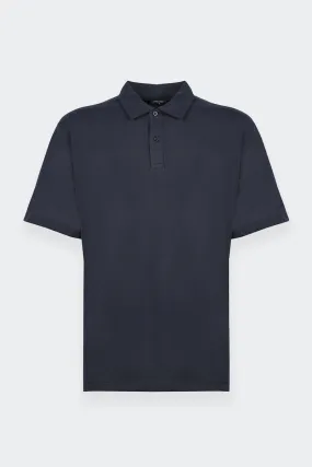 POLO IN JERSEY BLU