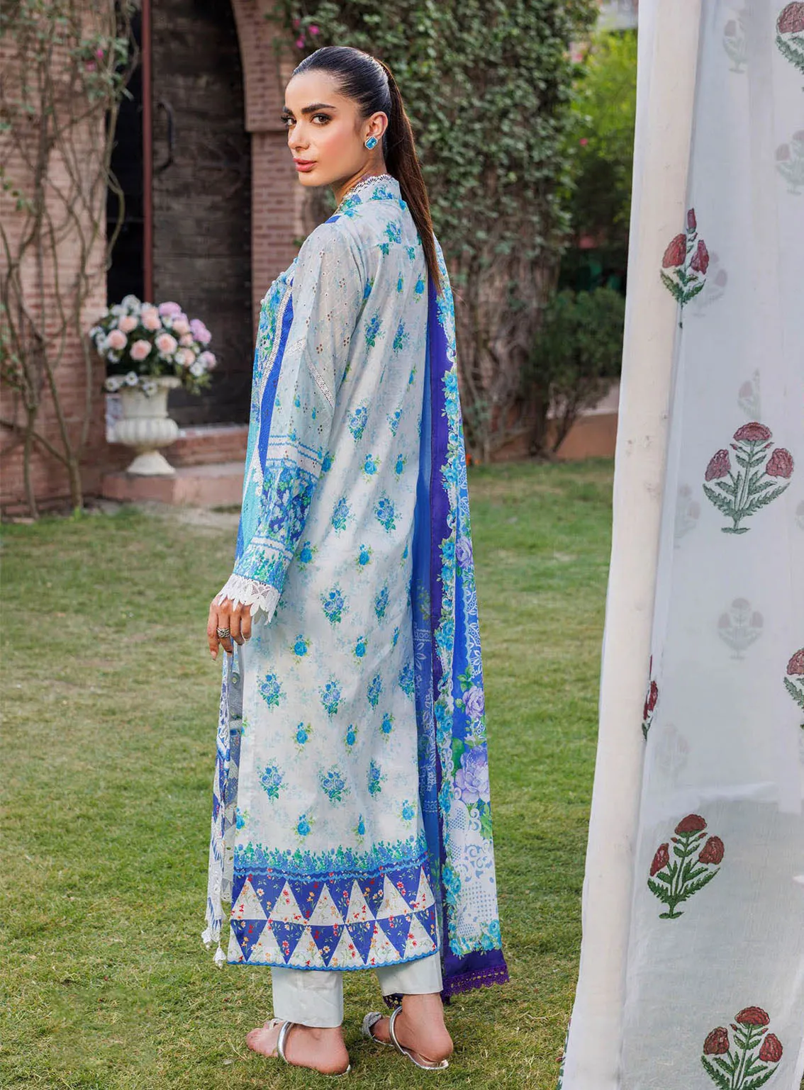 RajBari Printkari Exclusive Embroidered Lawn 3 Piece Unstitched Suit RBU24P EEL-4B