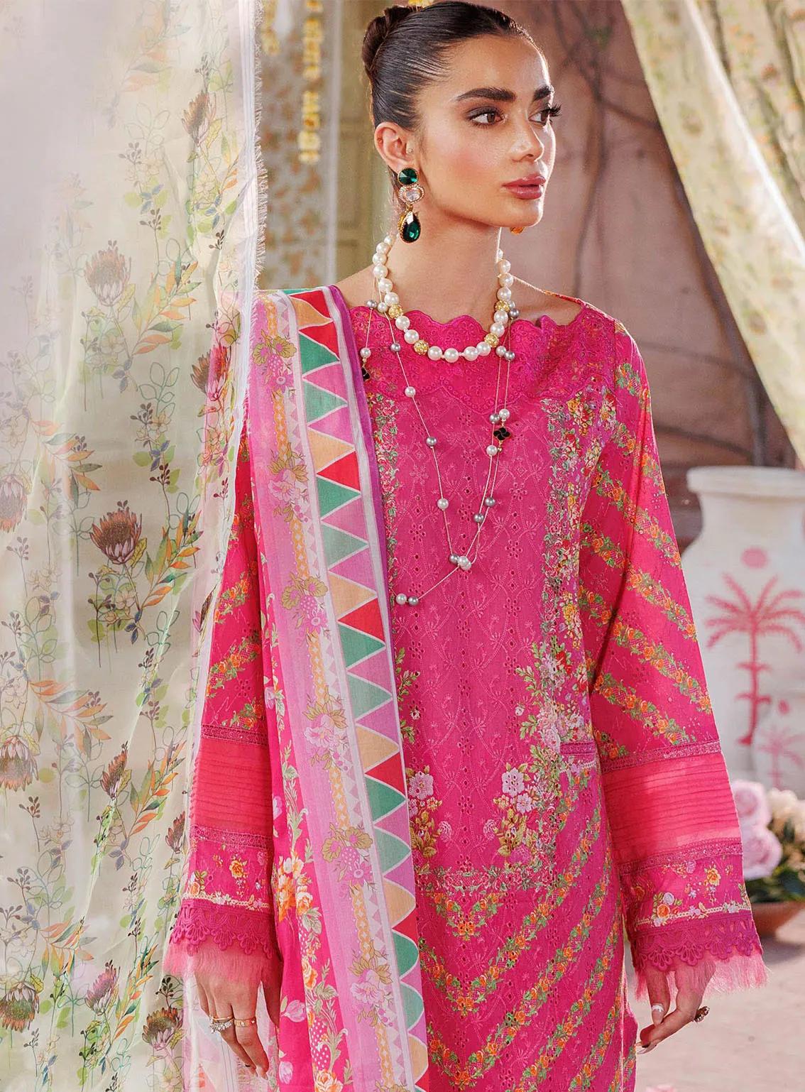 RajBari Printkari Exclusive Embroidered Lawn 3 Piece Unstitched Suit RBU24P EEL-5B