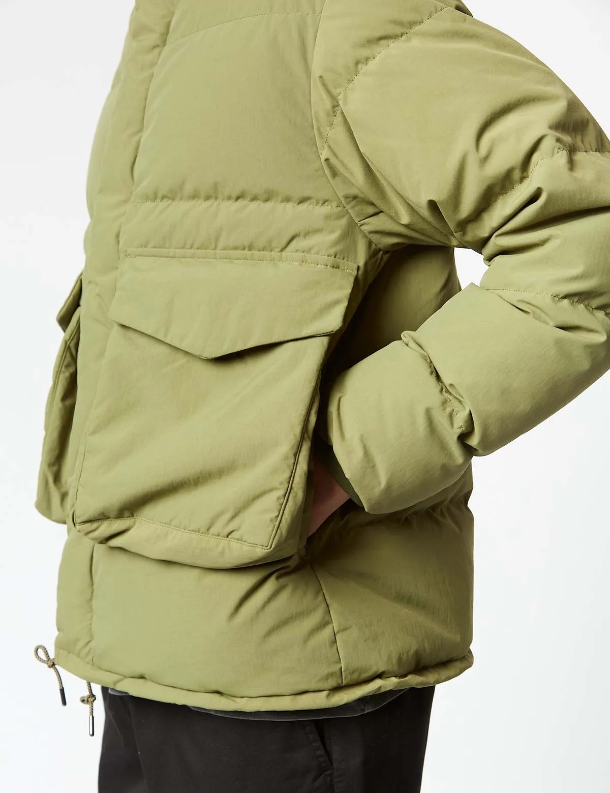 Recycled Down Jacket - Olive Green