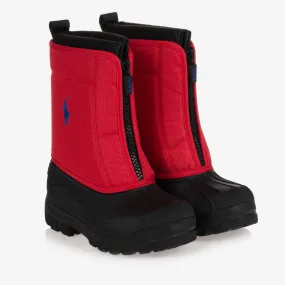 Red Logo Snow Boots