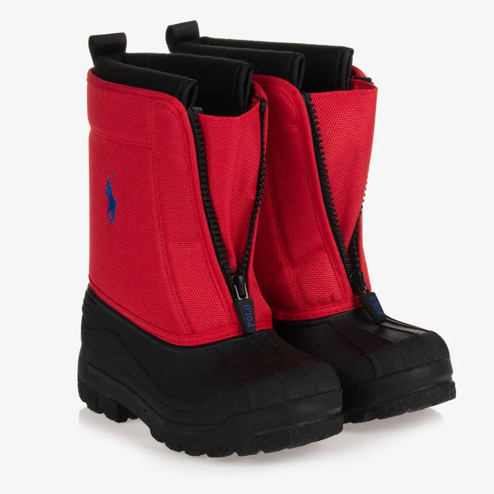 Red Logo Snow Boots