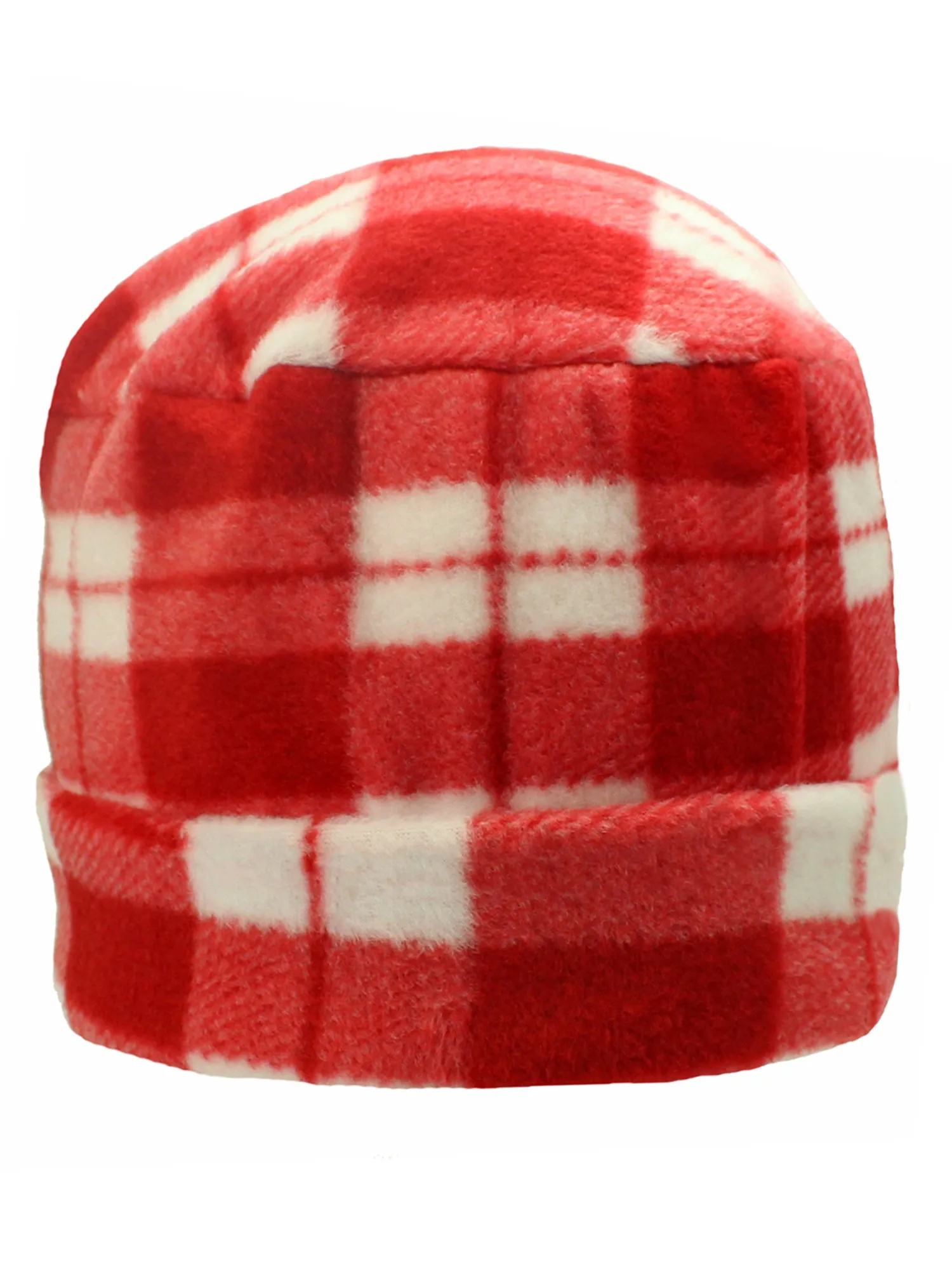 Red Plaid Fleece 3 Piece Hat Scarf & Glove Matching Set