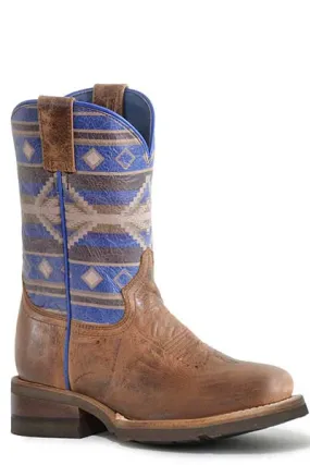 Roper Kids Blue Aztek Western Boot