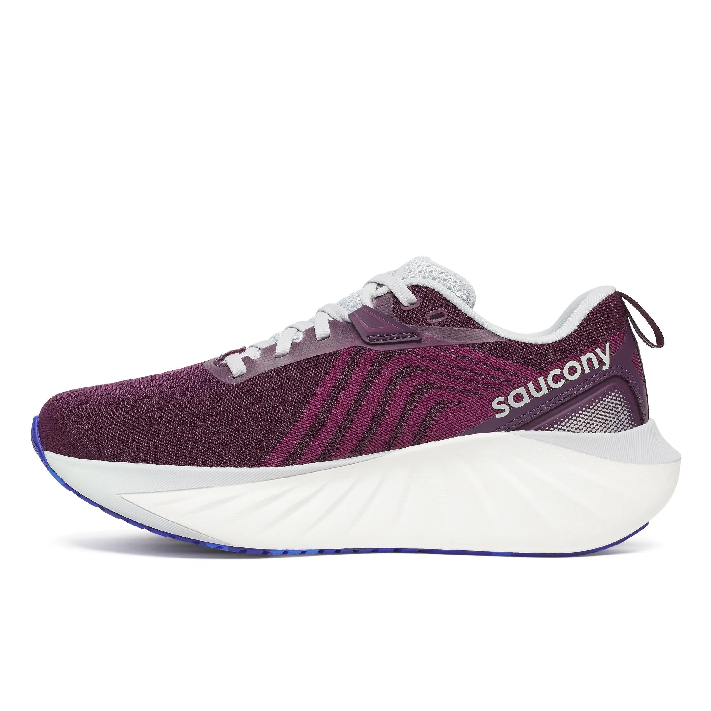 Saucony Women's Triumph 22 Sneaker, Plum/Royal, 7