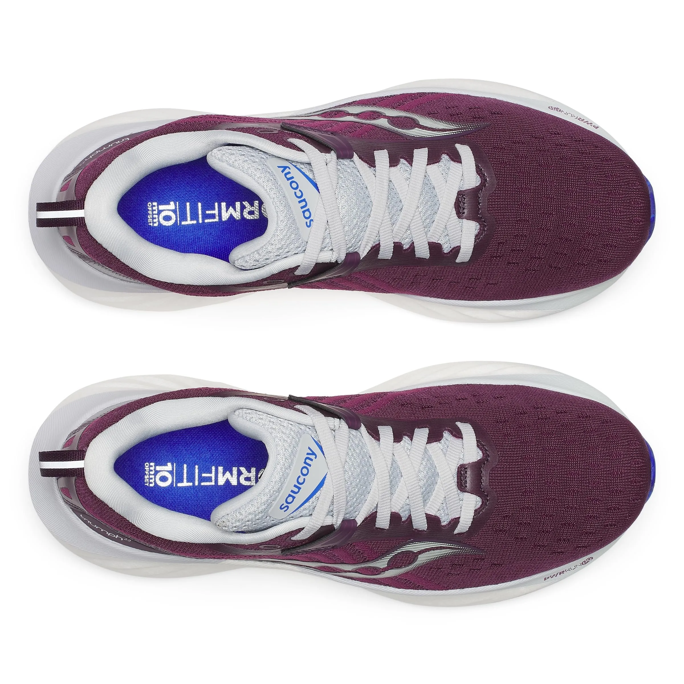 Saucony Women's Triumph 22 Sneaker, Plum/Royal, 7