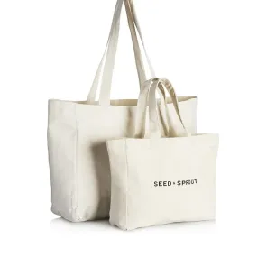 Seed & Sprout Organic Pocket Tote Shopping Bag