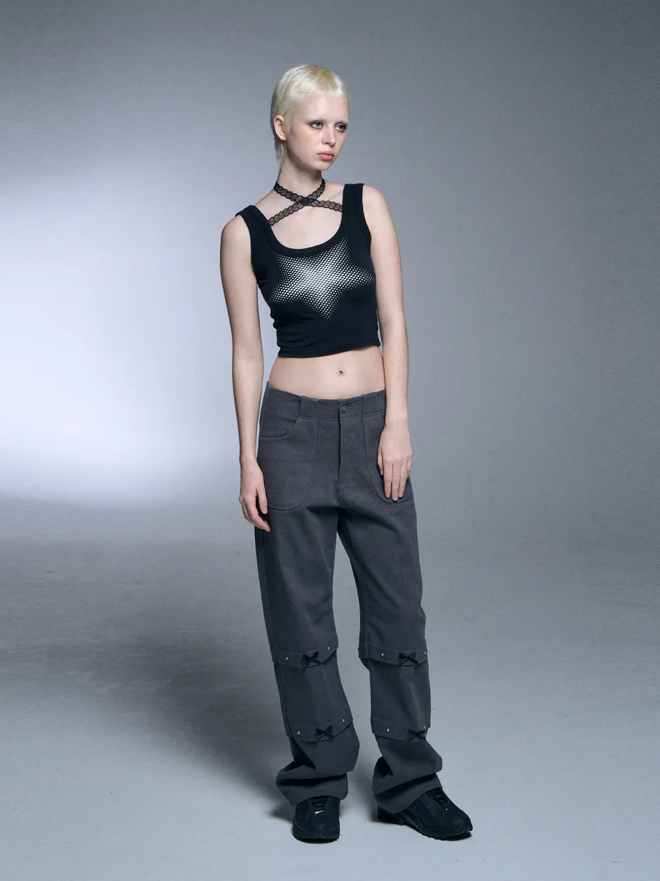 SETUP-EXE  |Star Blended Fabrics Street Style Cropped Tops