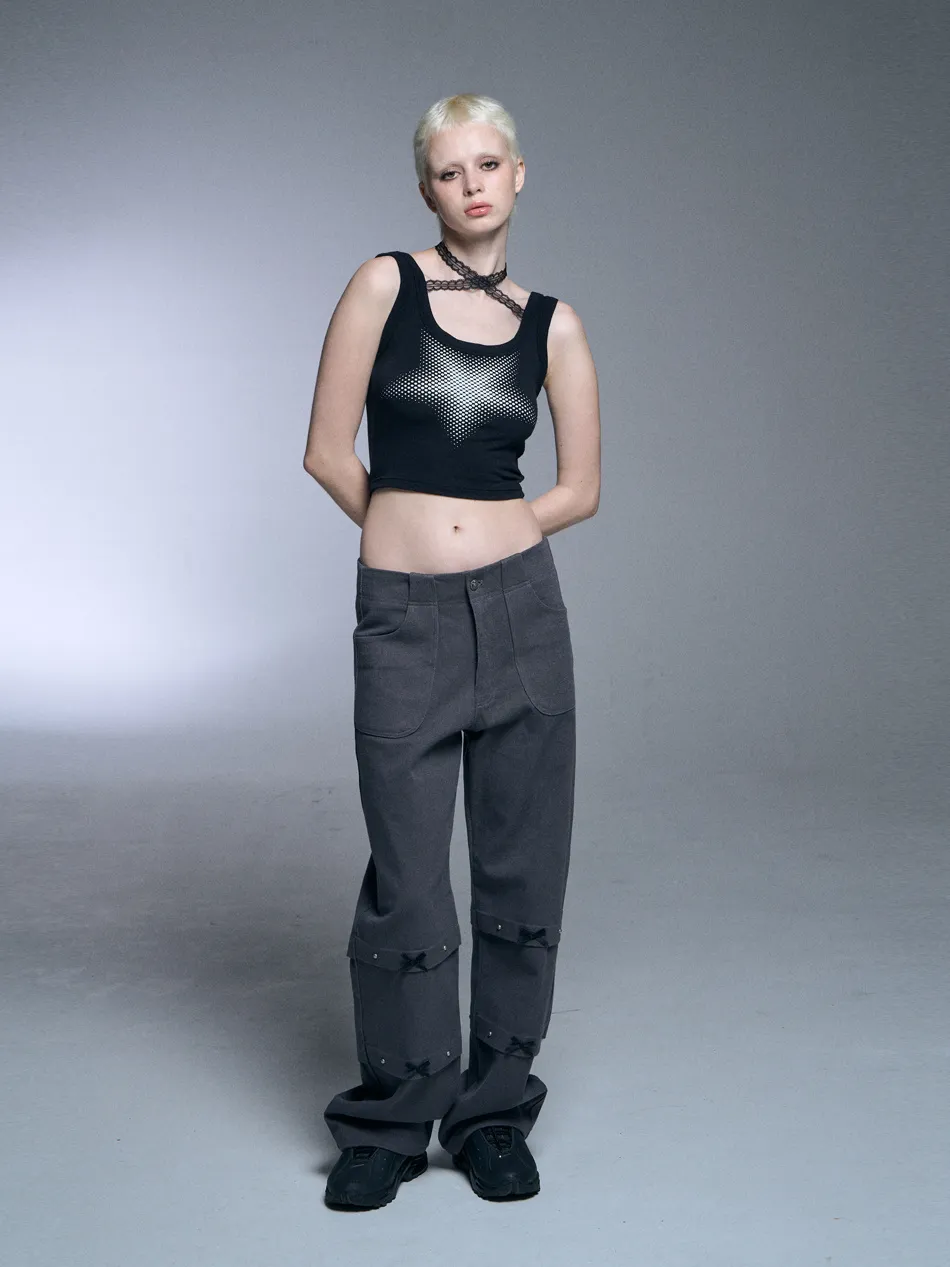 SETUP-EXE  |Star Blended Fabrics Street Style Cropped Tops