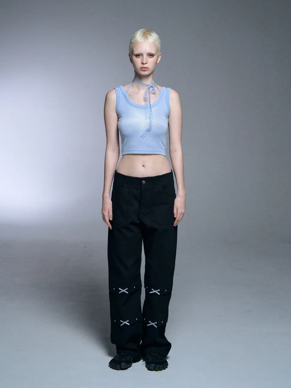 SETUP-EXE  |Star Blended Fabrics Street Style Cropped Tops