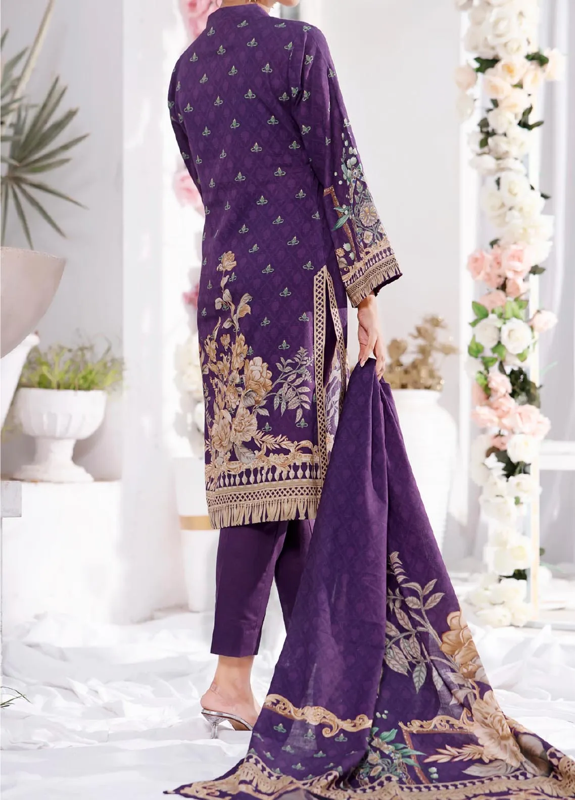 Shahkar By VS Textile Printed Khaddar Unstitched 3 Piece Suit - 20