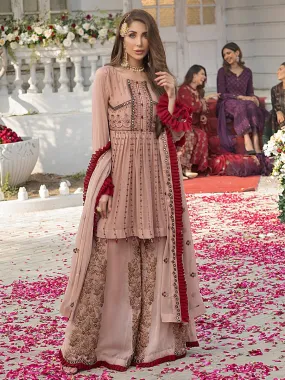 Sheer Beauty-Unstitched 3pc Heavy Embroidered Luxury Chiffon Suit (HC-00008)