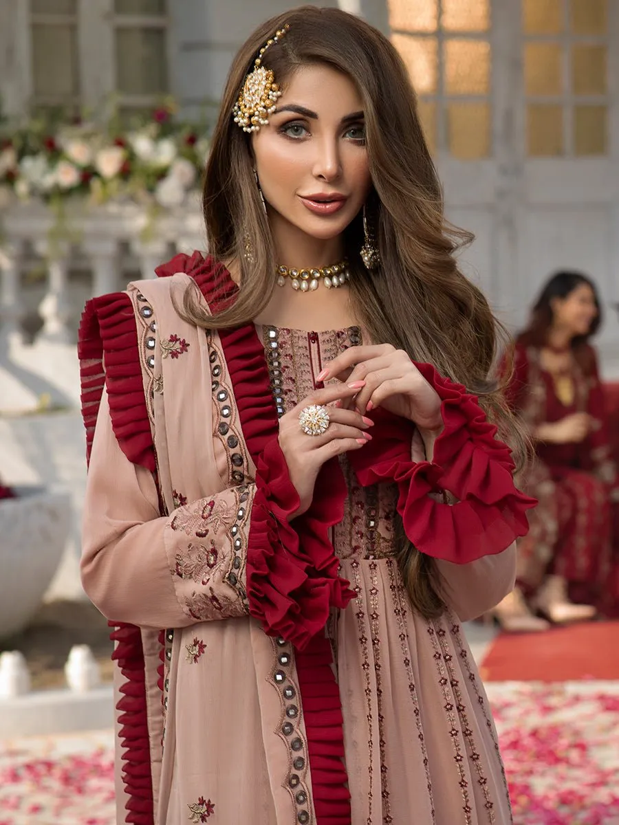 Sheer Beauty-Unstitched 3pc Heavy Embroidered Luxury Chiffon Suit (HC-00008)