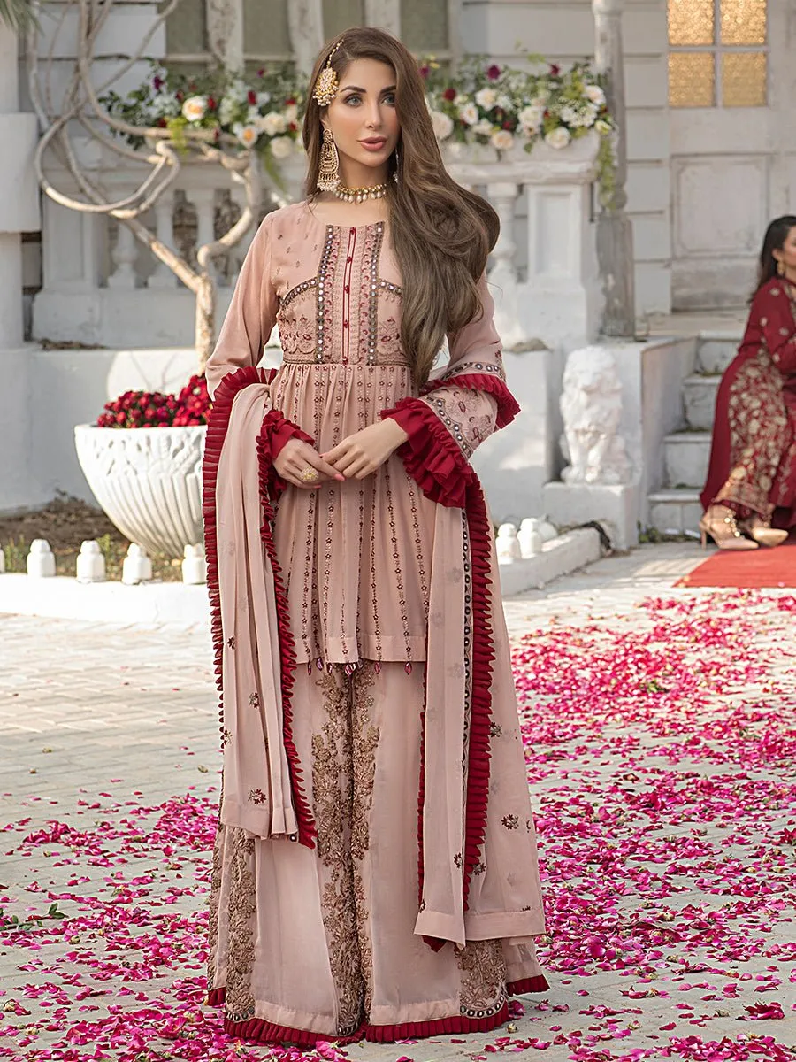 Sheer Beauty-Unstitched 3pc Heavy Embroidered Luxury Chiffon Suit (HC-00008)