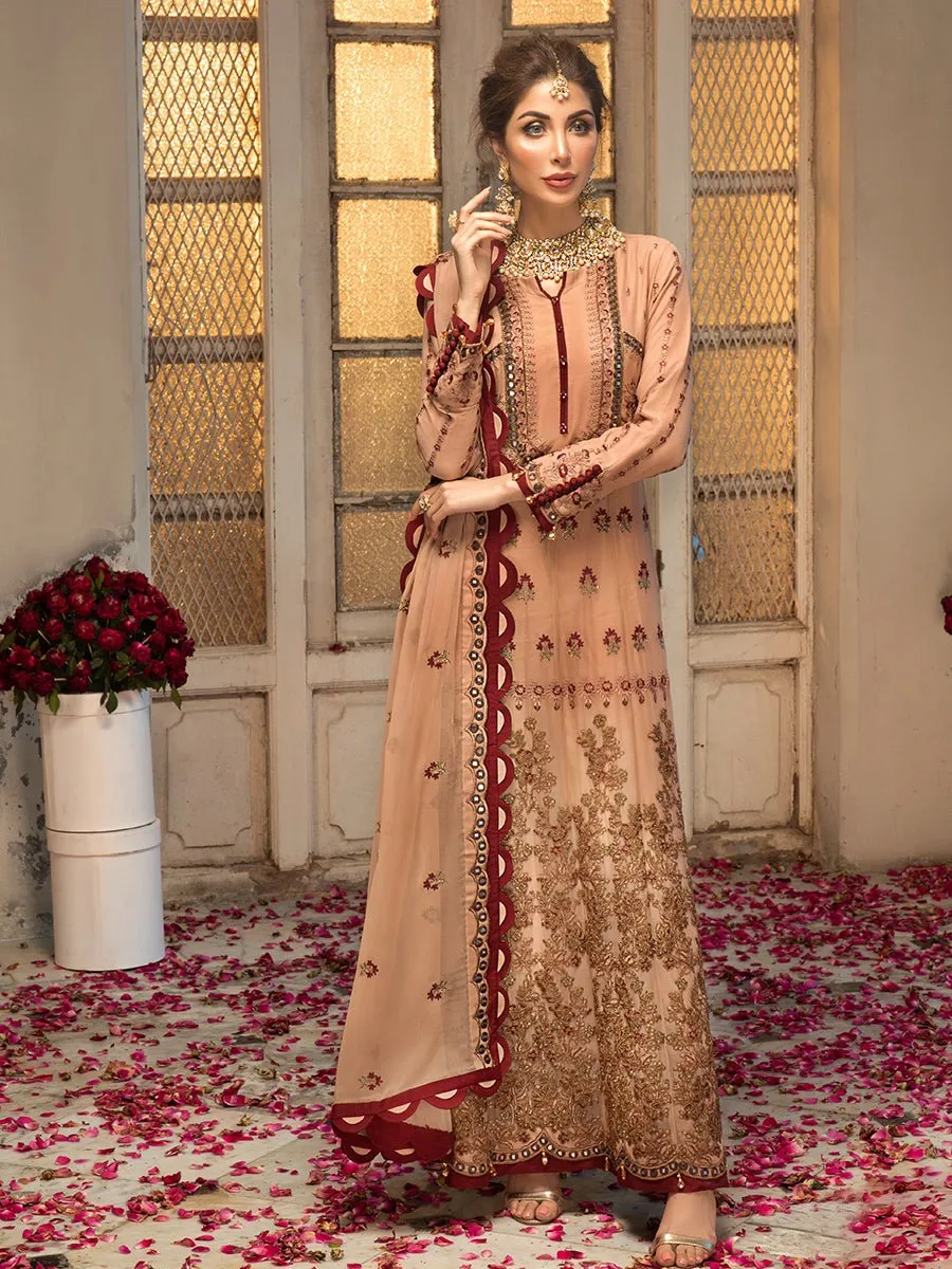 Sheer Beauty-Unstitched 3pc Heavy Embroidered Luxury Chiffon Suit (HC-00008)