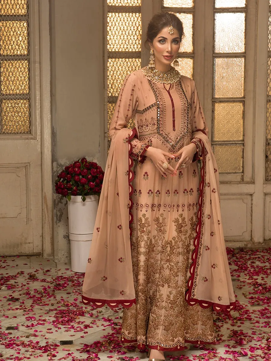 Sheer Beauty-Unstitched 3pc Heavy Embroidered Luxury Chiffon Suit (HC-00008)