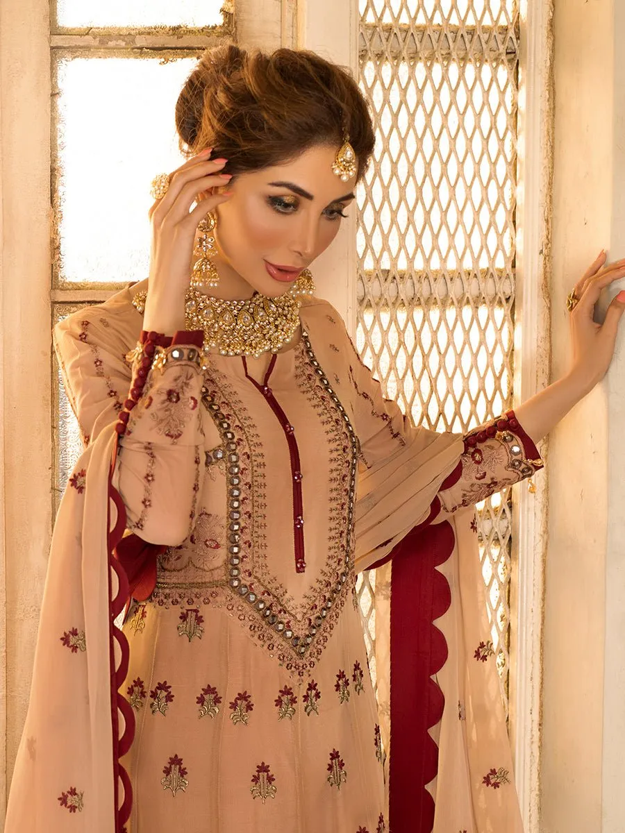 Sheer Beauty-Unstitched 3pc Heavy Embroidered Luxury Chiffon Suit (HC-00008)